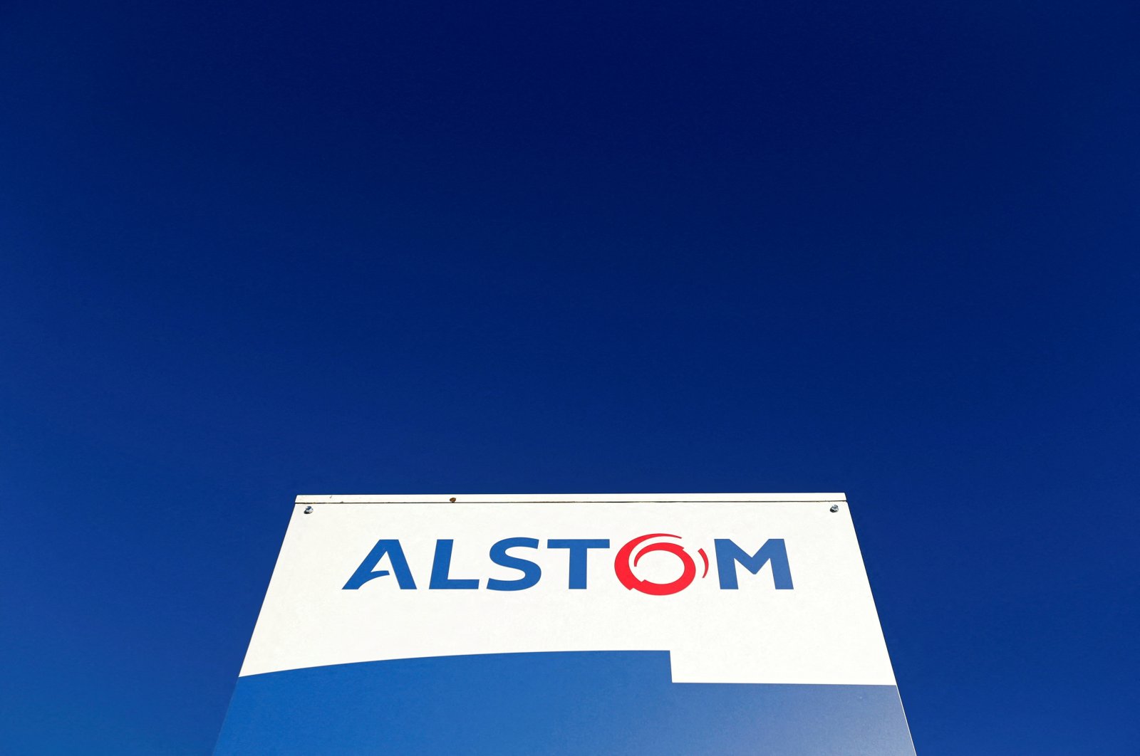 A logo of Alstom is seen at the Alstom&#039;s plant in Semeac near Tarbes, France, Feb. 15, 2019. (Reuters Photo)