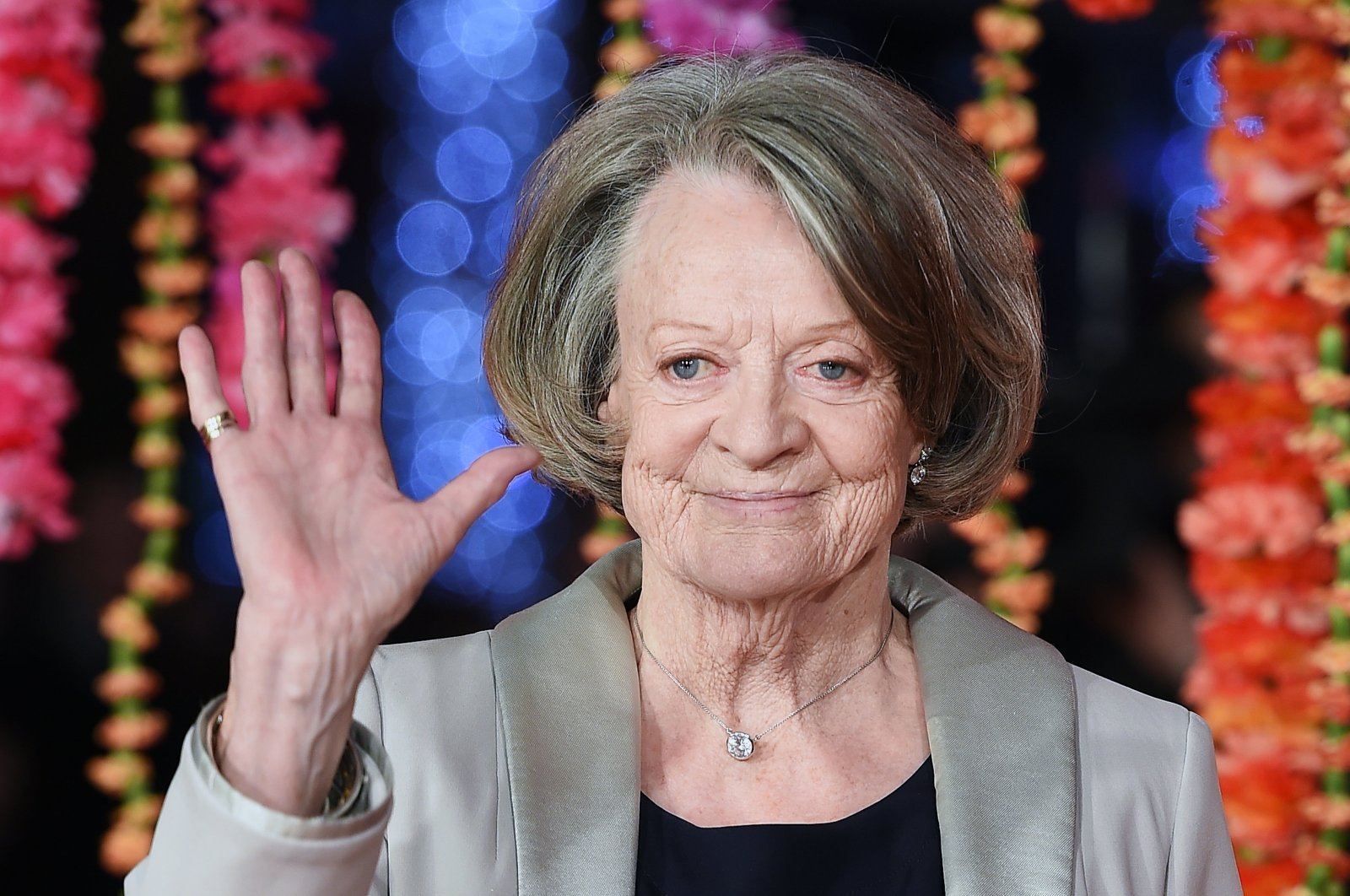 British actor Dame Maggie Smith arrives for the premiere of &#039;The Second Best Exotic Marigold Hotel&#039; in London, Britain, Feb. 17, 2015. (EPA File Photo)