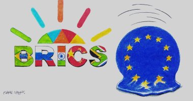 "Everyone is aware that BRICS is a balancing act against the West, which has been pulling the strings in the post-World War II world order." (Illustration by Erhan Yalvaç)