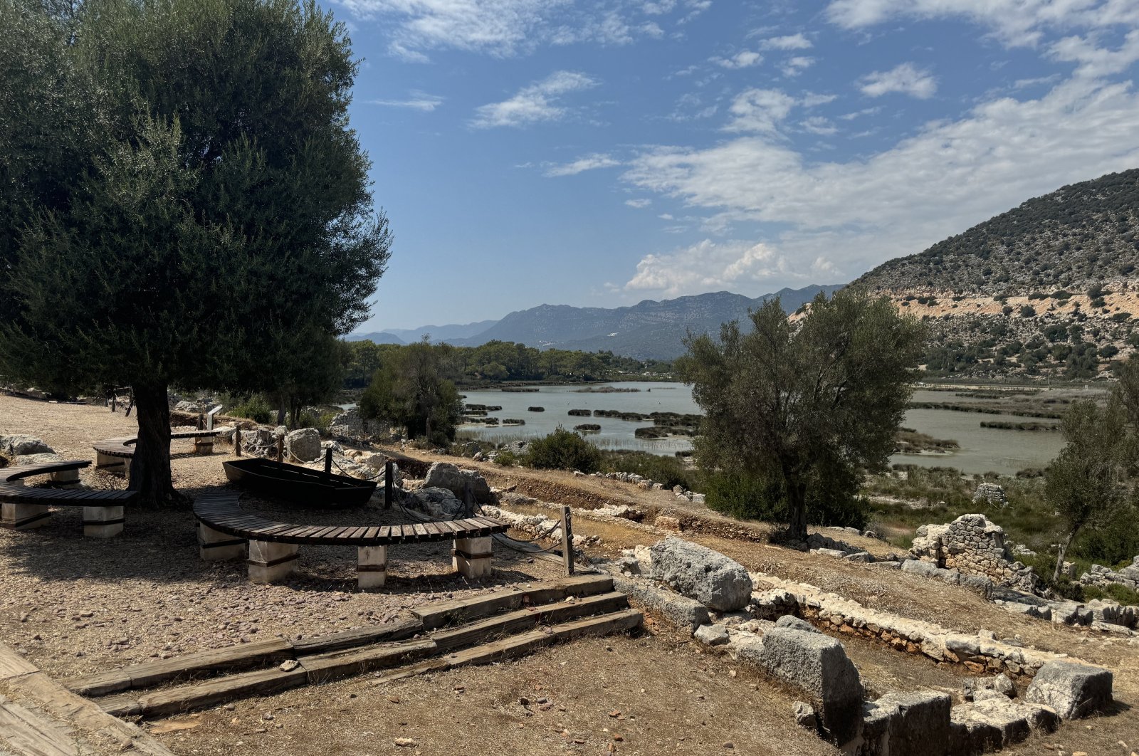 A view of archaeological work at the ancient port town of Andriake, part of the Myra site in Antalya’s Demre district, southern Türkiye, Sept. 29, 2024. (AA Photo)