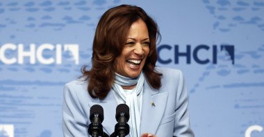Democratic presidential nominee, U.S. Vice President Kamala Harris delivers remarks at the Congressional Hispanic Caucus Institute's 47th Annual Leadership Conference at the Ronald Reagan Building and International Trade Center, Washington, U.S., Sept. 18, 2024. (Getty Images via AFP Photo)