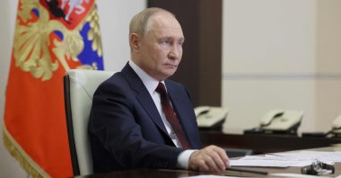 Russia&#039;s President Vladimir Putin chairs a meeting in Moscow, Russia, Sept. 30, 2024. (AFP Photo)