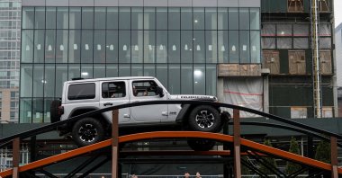 A Jeep Wrangler Rubicon is seen during a driving experience at the New York International Auto Show Press Preview, in Manhattan, New York City, U.S., March 27, 2024. (Reuters File Photo)