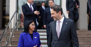 Energy and Natural Resources Minister Alparslan Bayraktar and Venezuelan Vice President and Oil Minister Delcy Rodriguez meet in Ankara, Türkiye, Sept. 30, 2024. (AA Photo)
