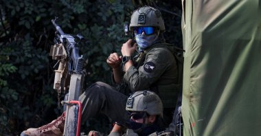 Israeli soldiers gather near the Lebanese border, northern Israel, Oct. 1, 2024. (Reuters Photo)