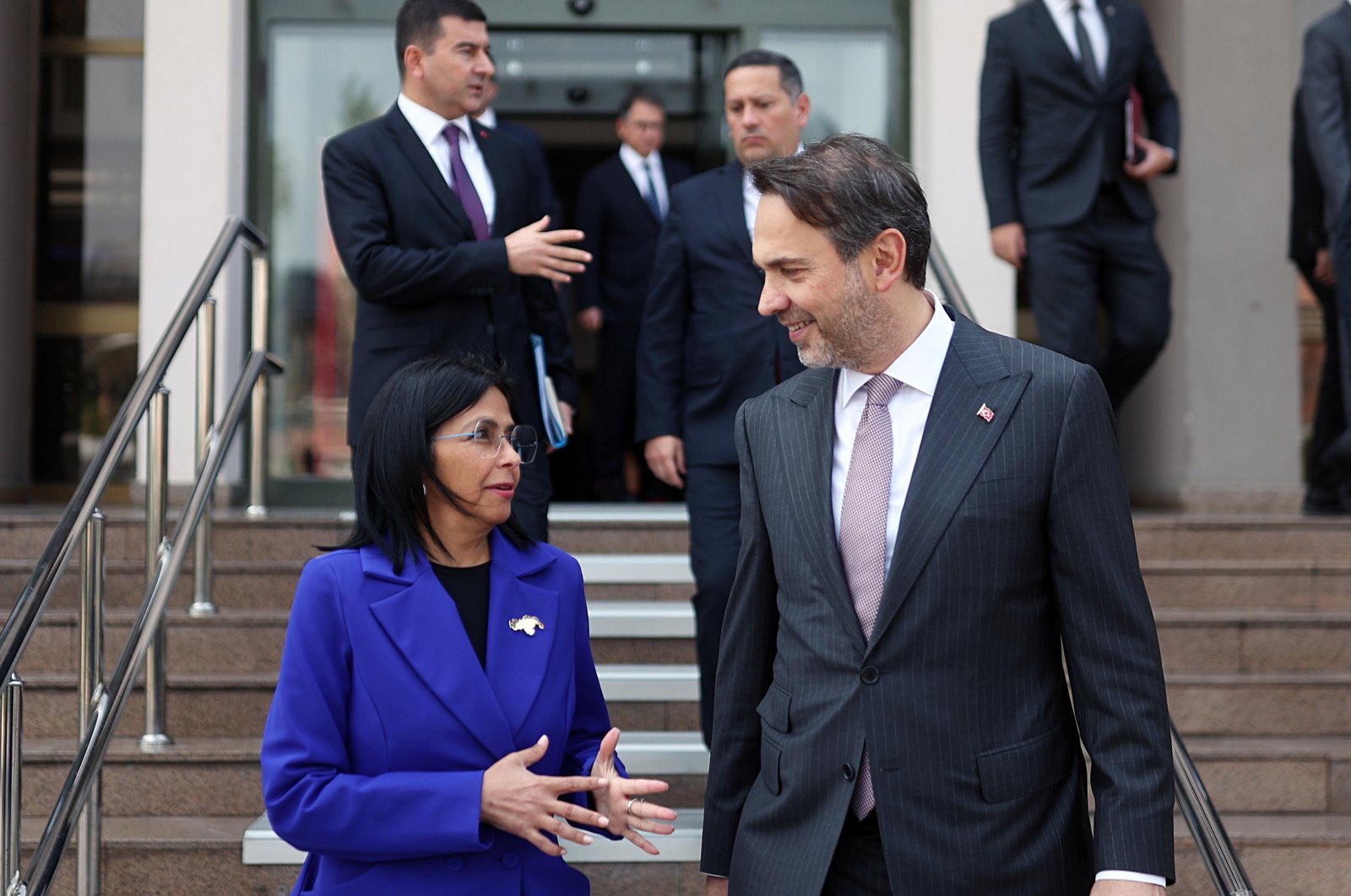 Energy and Natural Resources Minister Alparslan Bayraktar and Venezuelan Vice President and Oil Minister Delcy Rodriguez meet in Ankara, Türkiye, Sept. 30, 2024. (AA Photo)