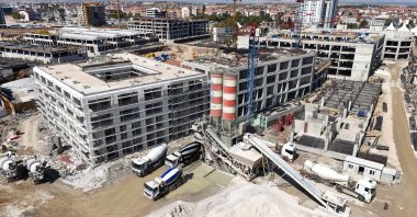 Building under construction provides new homes for earthquake victims, Kahramanmaraş, Türkiye, Oct. 2, 2024. (AA Photo)
