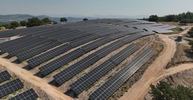 Solar panels are seen in southwestern Muğla province, Türkiye, Sept. 9, 2024. (AA Photo)