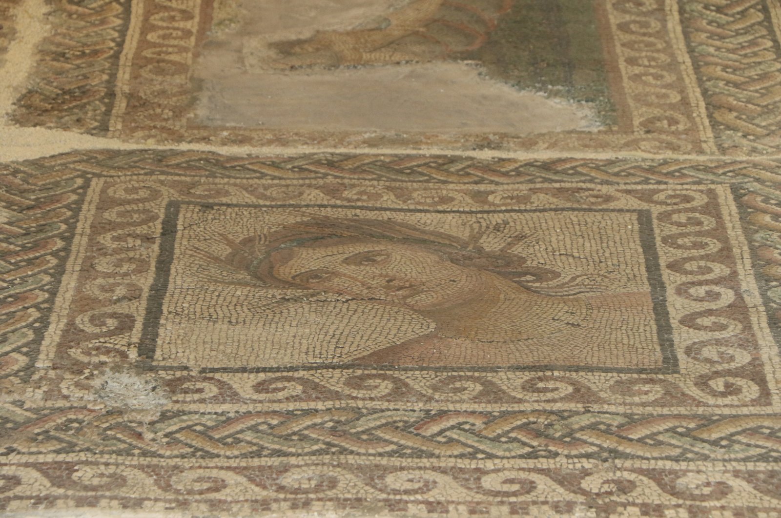 Mosaics discovered during road construction have been showcased to the public with the opening of the new Samsun Museum, Samsun, Türkiye, Sept. 30, 2024. (DHA Photo)