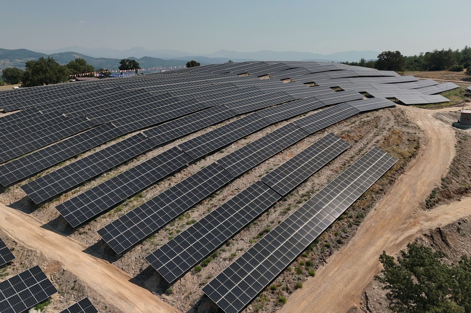 Solar panels are seen in southwestern Muğla province, Türkiye, Sept. 9, 2024. (AA Photo)