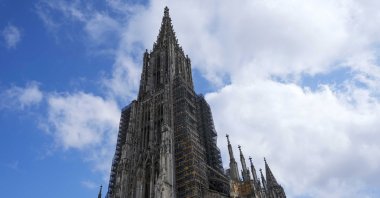 Exterior view of Ulmer Münster, the world&#039;s tallest church, Ulm, Germany, Sept. 18, 2024. (AP Photo)