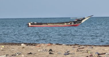 A view of an anchored boat after bodies of suspected migrants who died after their boat capsized were retrieved off the coast of Djibouti, Oct. 2, 2024. (Reuters Photo)