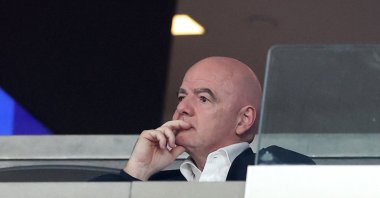 FIFA President Gianni Infantino looks on during the second quarter between the New York Giants and the Dallas Cowboys at MetLife Stadium, New Jersey, U.S., Sept. 26, 2024. (AFP Photo)