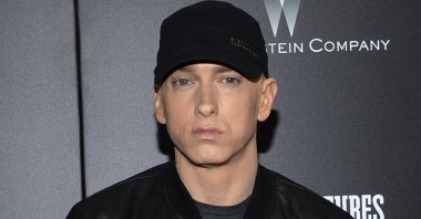 In this file photo, rapper Eminem attends the premiere of &quot;Southpaw&quot; in New York, U.S., July 20, 2015. (AP Photo)