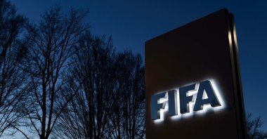 A sign of FIFA is seen at the football&#039;s World governing body headquarters, Zurich, Switzerland, Dec. 17, 2015. (AFP Photo)