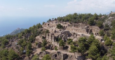 Aerial view of the Syedra Ancient City, Antalya, Türkiye, Oct. 6, 2024. (AA Photo)