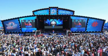The closing ceremony of Türkiye's premier technology event Teknofest, Adana, southern Türkiye, Oct. 6, 2024. (AA Photo)