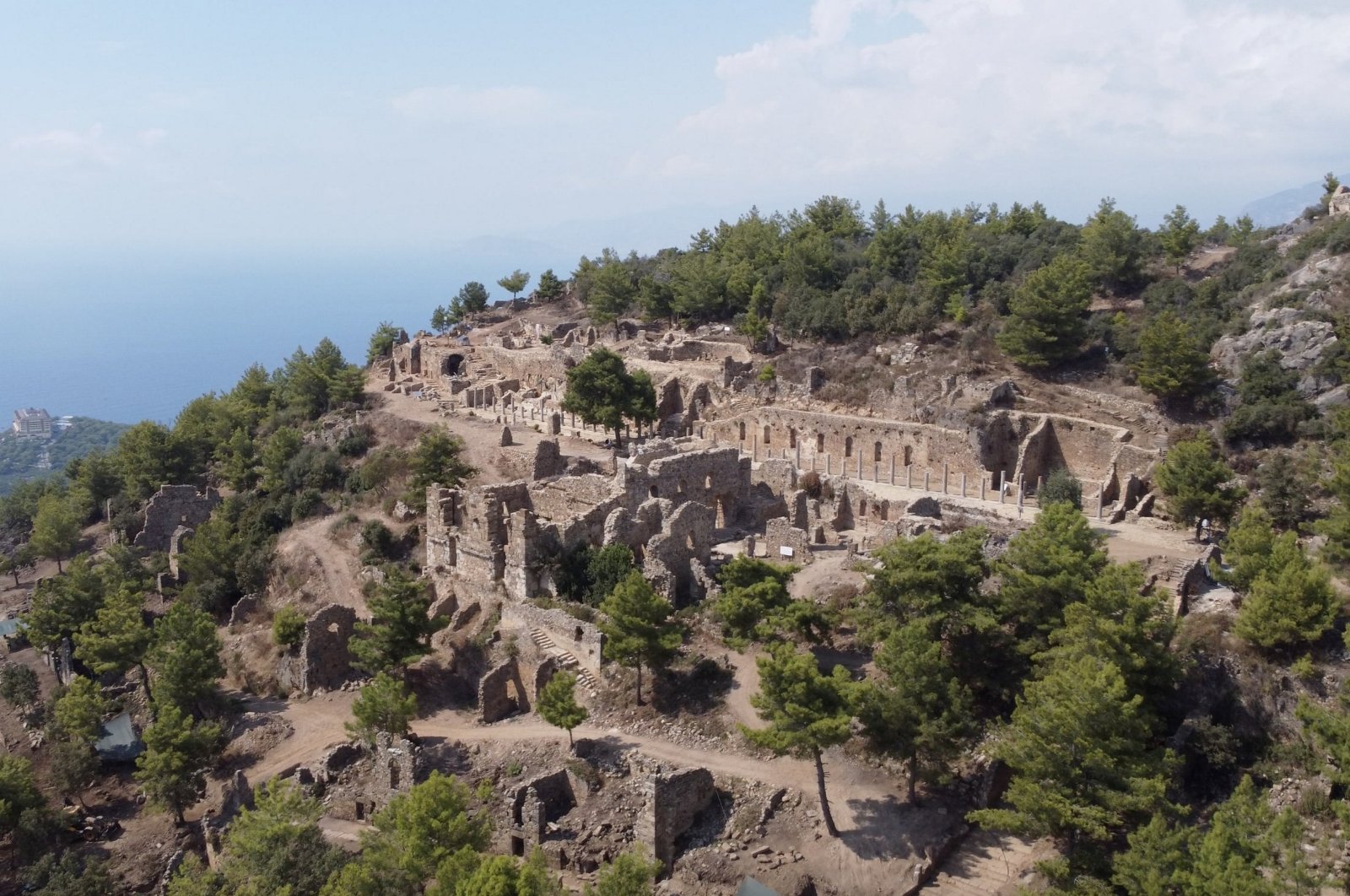 Aerial view of the Syedra Ancient City, Antalya, Türkiye, Oct. 6, 2024. (AA Photo)