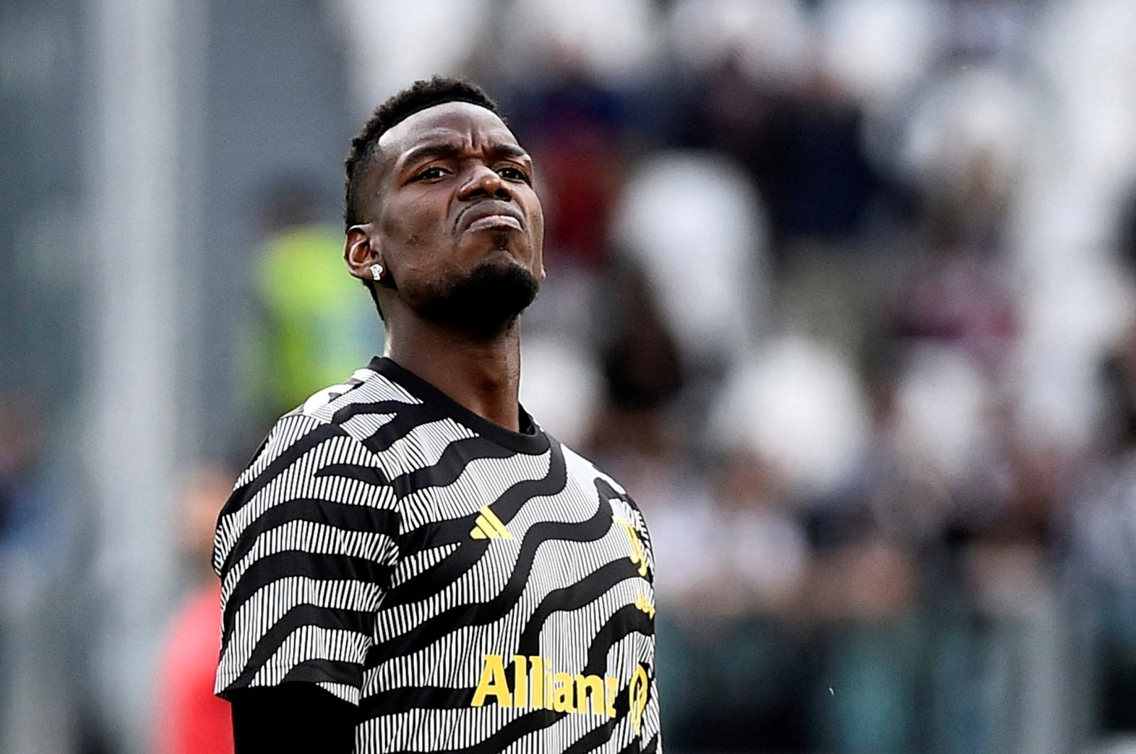 Juventus&#039; Paul Pogba during the warm up before the match against Cremonese at the Allianz Stadium, Turin, Italy, May 14, 2023. (Reuters Photo) 