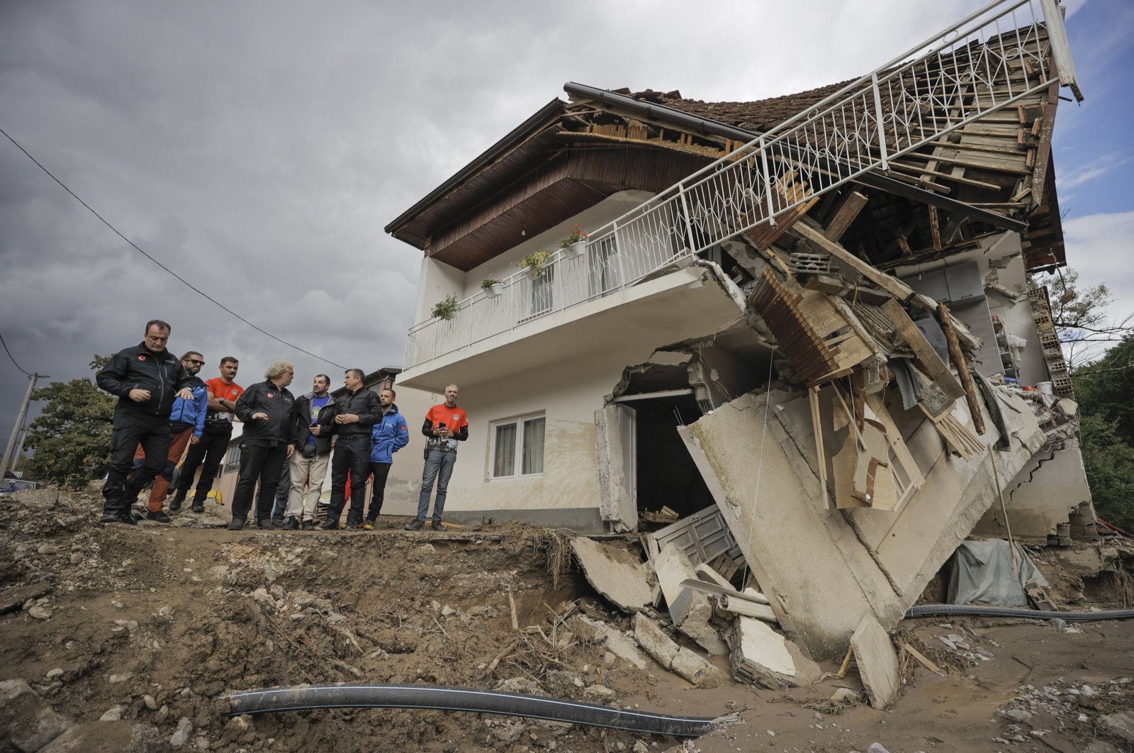 AFAD team reaches flood-hit areas to assess damage and provide aid, Buturovic Polje, Bosnia-Herzegovina, Oct. 6, 2024. (AA Photo)