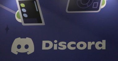 A Discord display is shown at the company's booth at the Game Developers Conference 2023 in San Francisco, Wednesday, March 22, 2023. (AP File Photo)
