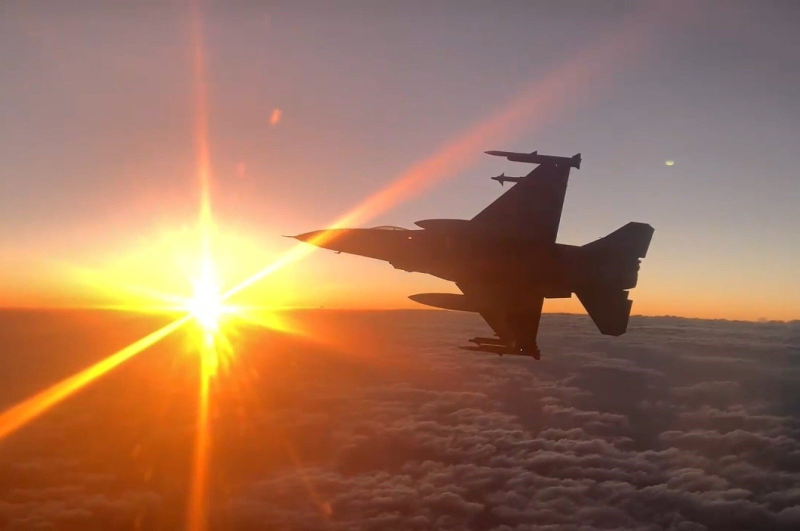 A view of a Turkish fighter jet that took part in a counterterrorism operation in Iraq is seen in this photo shared by the Ministry of National Defense on Sept. 4, 2024. (IHA Photo)