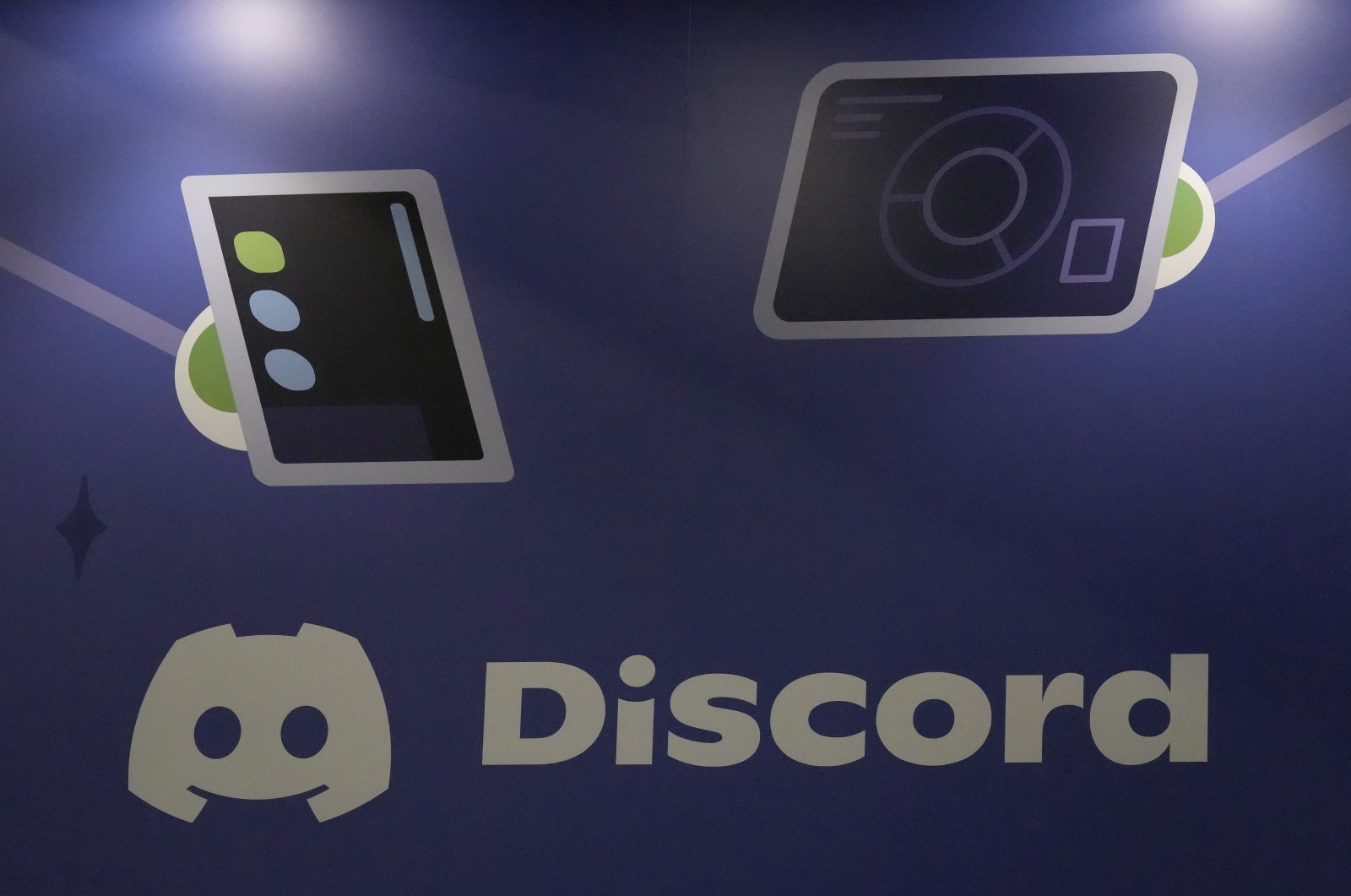 A Discord display is shown at the company&#039;s booth at the Game Developers Conference 2023 in San Francisco, Wednesday, March 22, 2023. (AP File Photo)