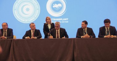 Health ministers from member countries of the Organization of the Turkic States (OTS) signed a memorandum of intent to establish the Turktransplant system, Shusha, Azerbaijan, Oct. 8, 2024. (AA Photo)