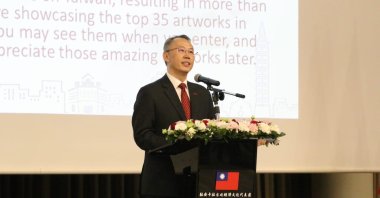 Taipei Economic and Cultural Mission Representative Volkan Chih-Yang Huang during his speech at the 113th Republic of China (Taiwan) National Day reception, Ankara, Türkiye, Oct. 8, 2024. (Courtesy of the Taipei Economic and Cultural Mission in Ankara)