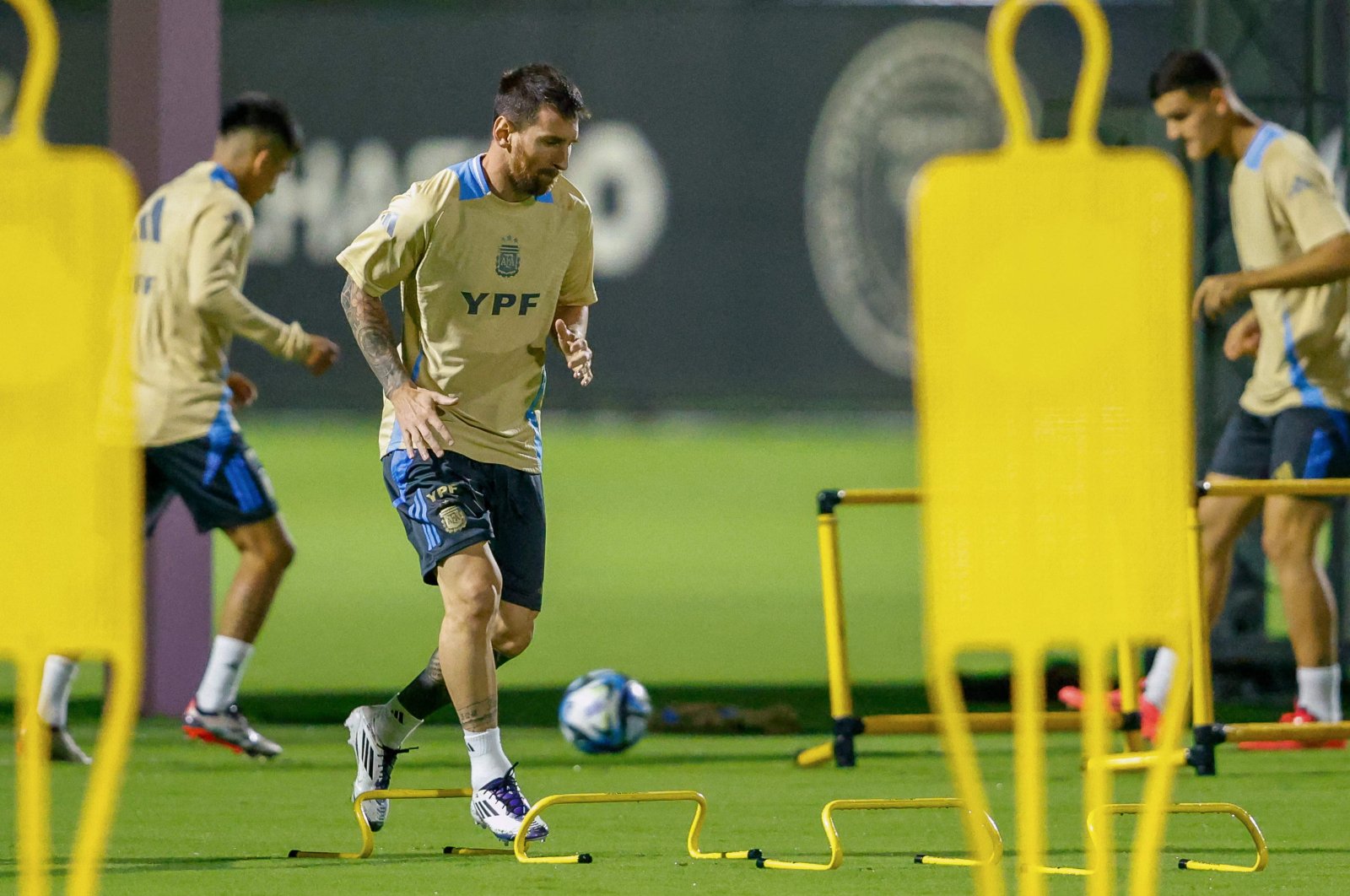 Argentine Lionel Messi participates in a training session at the Florida Blue Training Center next to Chase Stadium, Fort Lauderdale, Florida, U.S., Oct. 7, 2024. (AFP Photo)