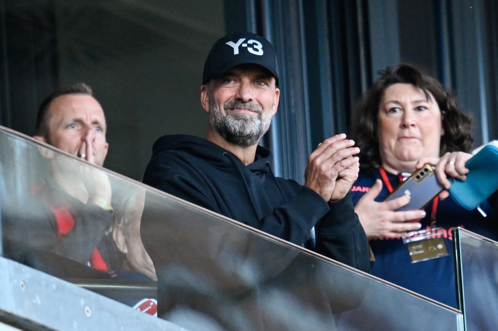 Jurgen Klopp (C) stands in the stands before the start of the match between Mainz and Werder Bremen, Rhineland-Palatinate, Germany, Sept. 15, 2024. (Getty Images Photo)