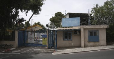 The front gate of the east Jerusalem compound of UNRWA, the U.N. agency helping Palestinian refugees, seen the day after protesters set it on fire in east Jerusalem, Friday, May 10, 2024. (AP File Photo)