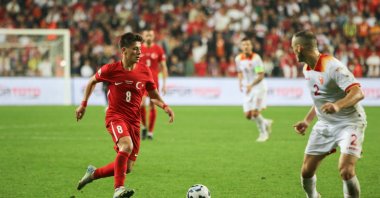 Arda Güler at Nations League match with Montenegro at 19 Mayıs Stadium in the Black Sea province of Samsun, Oct. 11, 2024. (DHA Photo)