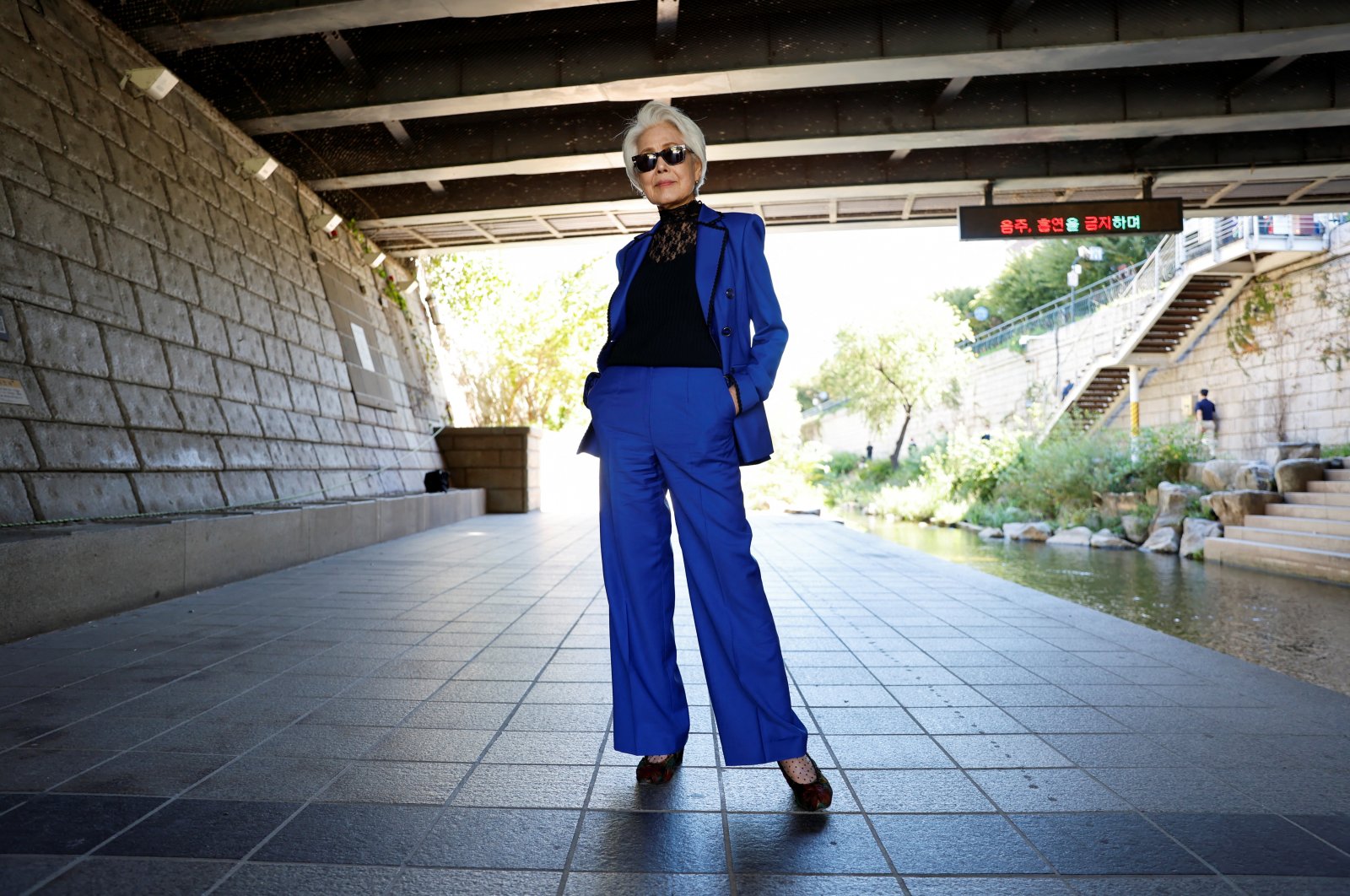 Choi Soon-hwa, an 81-year-old senior model who won the best dressed award at Miss Universe Korea, poses for a photograph in Seoul, South Korea, Oct. 4, 2024. (Reuters Photo)