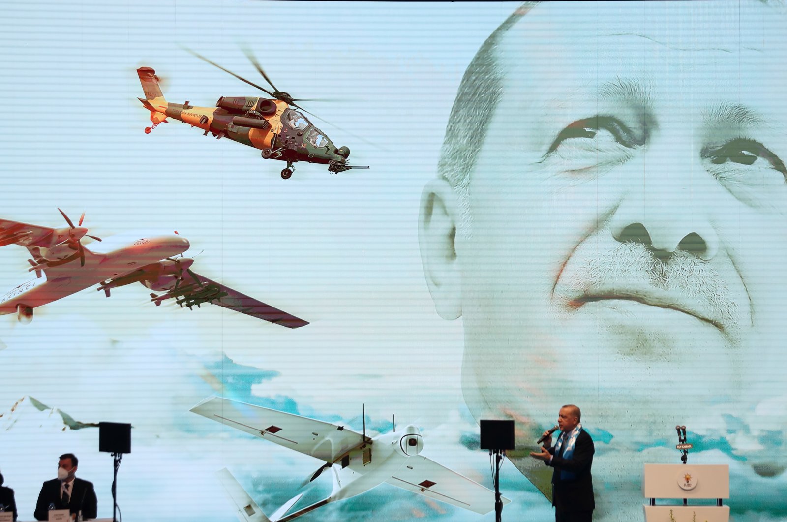 President Recep Tayyip Erdoğan makes a speech during a provincial congress of his ruling AK Party in Istanbul, Türkiye, Feb. 24, 2021. (Reuters File Photo)