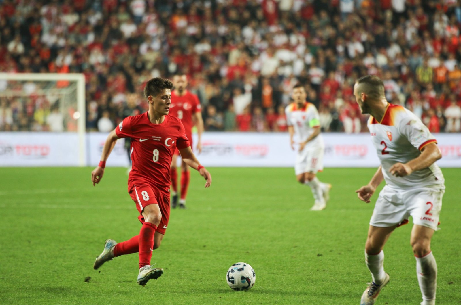 Arda Güler at Nations League match with Montenegro at 19 Mayıs Stadium in the Black Sea province of Samsun, Oct. 11, 2024. (DHA Photo)