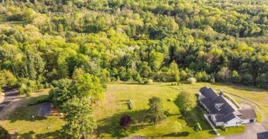 An undated aerial photo of Gülen&#039;s new home published on the website, in Pennsylvania, U.S. (DHA Photo)