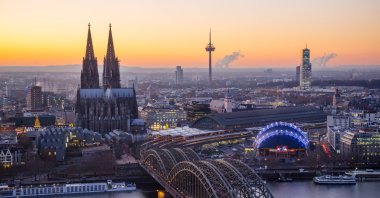 Aerial view of Cologne Cathedral, Cologne, Germany, Dec. 12, 2019. (Getty Images)