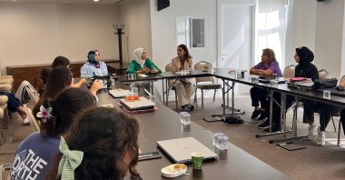 Young girls receive training through the Future Career Project program, Istanbul, Türkiye, Oct. 1, 2024. (AA Photo) 