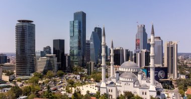 A drone view shows the business and financial district of Levent, which comprises banks&#039; headquarters and popular shopping malls, in Istanbul, Türkiye, July 22, 2024. (Reuters Photo)