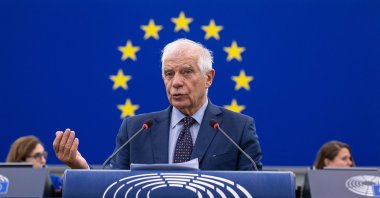 EU's High Representative for Foreign Affairs and Security Policy Josep Borrell speaks during a debate on the 'Escalation of violence in the Middle East and the situation in Lebanon' during a session at the European Parliament in Strasbourg, France, Oct. 8, 2024. (EPA Photo)