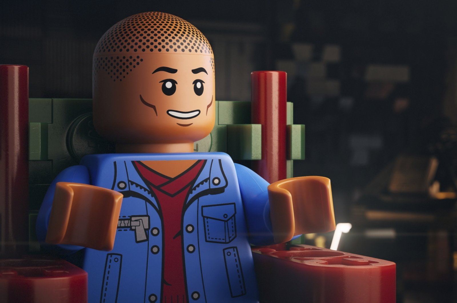 This image released by Focus Features shows a Lego character voiced by Pharrell Williams in a scene from &quot;Piece By Piece.&quot; (AP Photo)