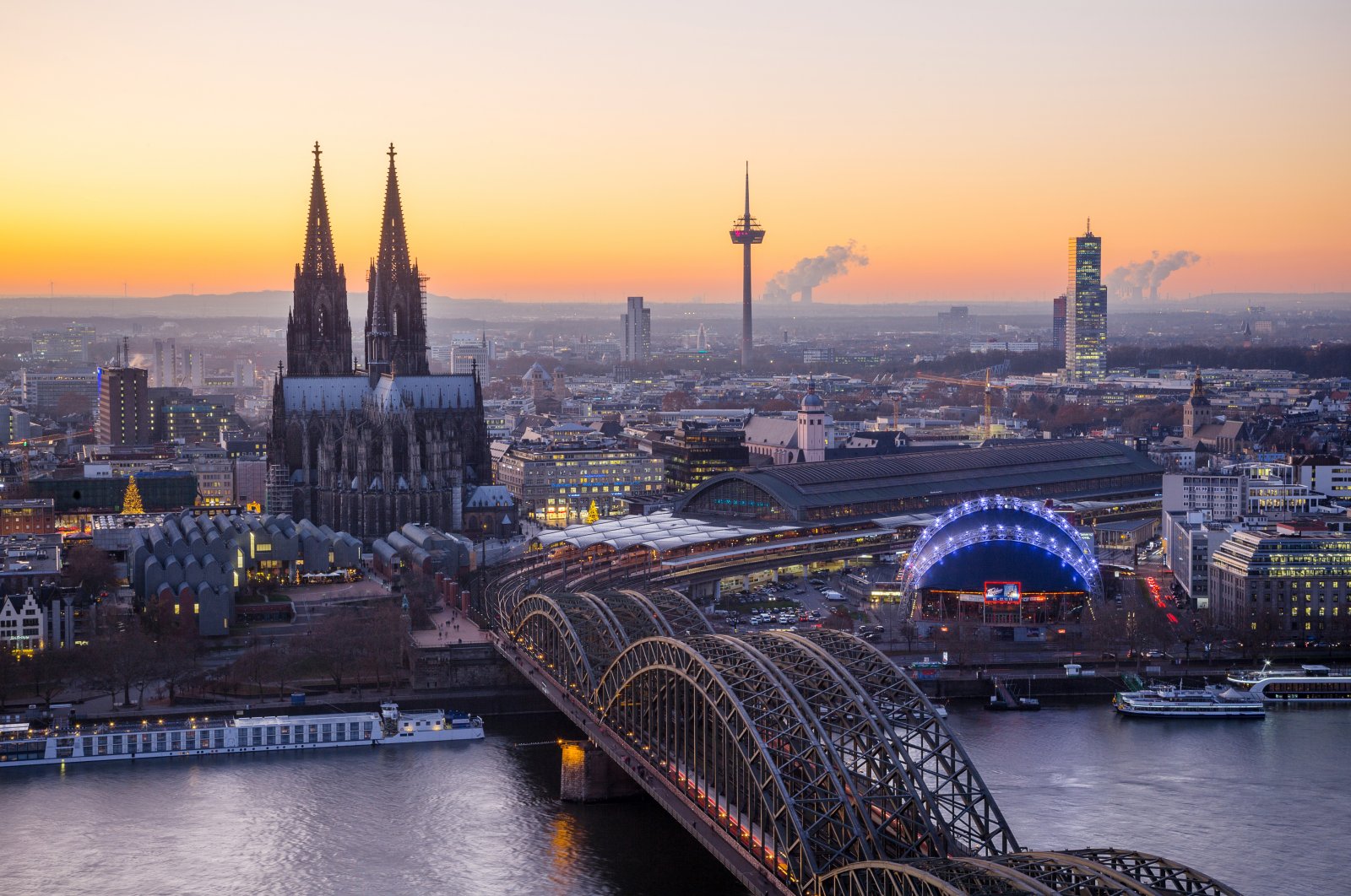 Aerial view of Cologne Cathedral, Cologne, Germany, Dec. 12, 2019. (Getty Images)