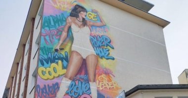 A new Taylor Swift mural in Gelsenkirchen, Germany, Sept. 7, 2024. (The Swift Society on X)