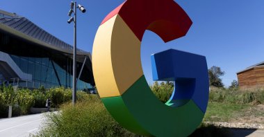 The logo of Google is seen outside the Google Bay View facilities during the Made by Google event in Mountain View, California, U.S., Aug. 13, 2024. (Reuters Photo)