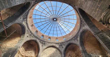 New dome installed on the historic Saint George Church in Diyarbakır, Türkiye, Oct. 15, 2024. (DHA Photo) 