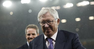 Former Manchester United manager Alex Ferguson before the Europa League match against Twente at the Old Trafford, Manchester, U.K., Sept. 25, 2024. (Reuters Photo)