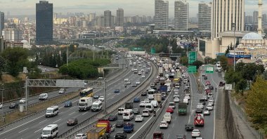Cars are seen on a highway in Istanbul, Türkiye, Sept. 20, 2024. (AA Photo)
