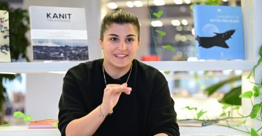 Turkish boxer Busenaz Sürmeneli speaks during an interview with Anadolu Agency (AA), Istanbul, Türkiye, Oct. 16, 2024. (AA Photo)