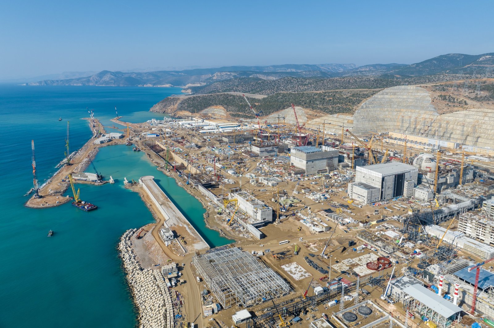 The construction site of the Akkuyu Nuclear Power Plant, Mersin, southern Türkiye, Feb. 5, 2024. (DHA Phot